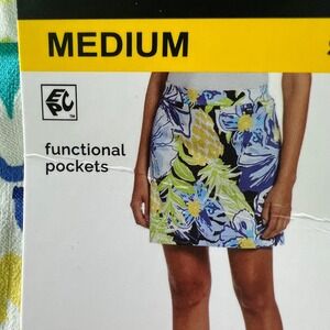 Rafaella Ceramic Floral Skort Blue Yellow Green Stretch Pockets RSBSE104 Mens M